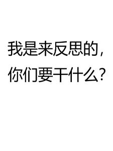 我是来反思的，你们要干什么？