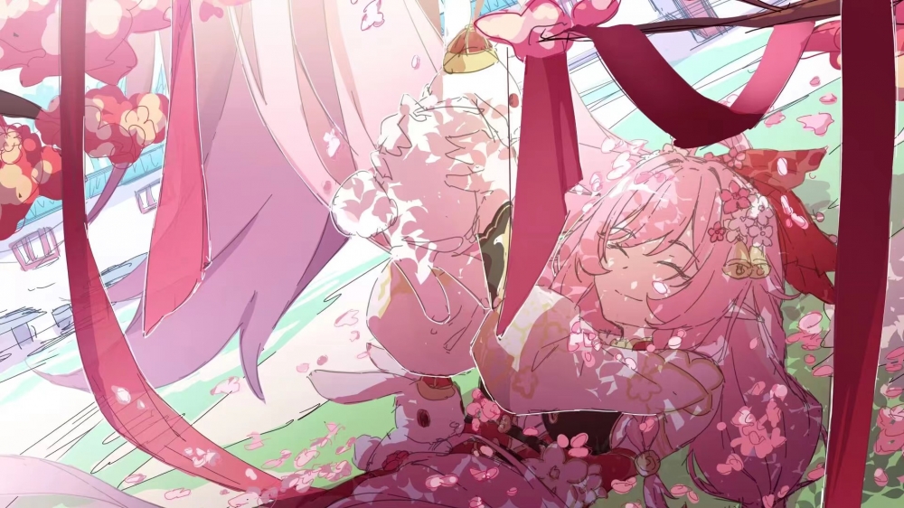 粉色头发的女孩子